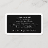 Bakkerij Pastry Chef Baking Utiers Black Visitekaartje (Achterkant)