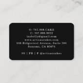 Bakkerij Pastry Chef Baking Utiers Black Visitekaartje (Achterkant)