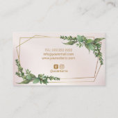 Bakkerij Pastry Chef Botanische Floral Sweet Cake Visitekaartje (Achterkant)