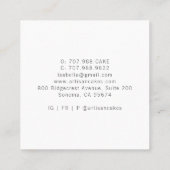 Bakkerij Pastry Chef Cake Baking Utiers Vierkante Visitekaartje (Achterkant)