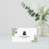 Bakkerij Pastry Chef Cake Elegant Botanische Folia Visitekaartje (Staand voorkant)