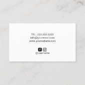 Bakkerij Pastry Chef Cake Elegant Waterverf Floral Visitekaartje (Achterkant)