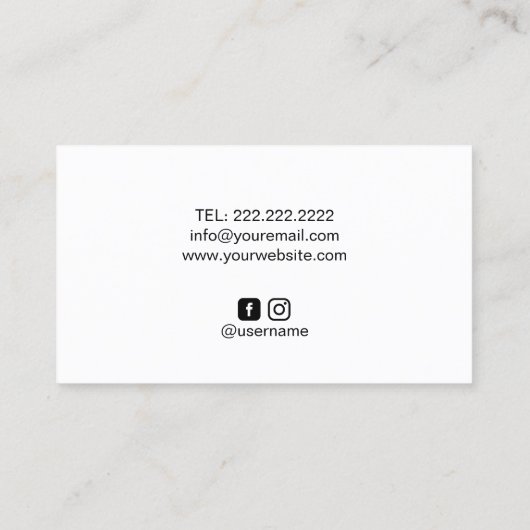 Bakkerij Pastry Chef Cake Elegant Waterverf Floral Visitekaartje (Achterkant)