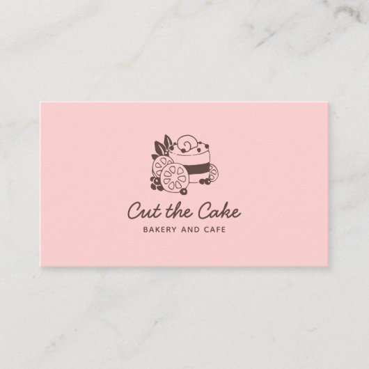 Bakkerij Pastry Chef Cake Logo Visitekaartje (Voorkant)