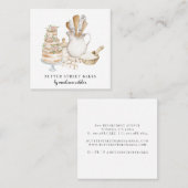 Bakkerij Pastry Chef Cake Vierkante Visitekaartje (Voorkant / Achterkant)