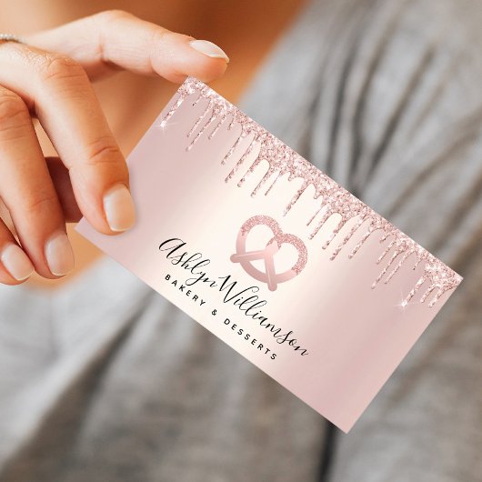 Bakkerij Pastry Chef Catering Roos Gold Glitter Dr Visitekaartje