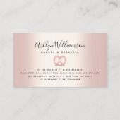 Bakkerij Pastry Chef Catering Roos Gold Glitter Dr Visitekaartje (Achterkant)