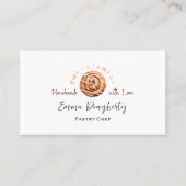 Bakkerij Pastry Chef Cinnamon Roll Waterverf Rusti Visitekaartje (Voorkant)