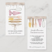 Bakkerij Pastry Chef Creative Waterverf Cake Drip Visitekaartje (Voorkant / Achterkant)