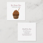 Bakkerij Pastry Chef Cupcake Maker Square Business Vierkante Visitekaartje (Voorkant / Achterkant)