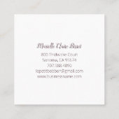 Bakkerij Pastry Chef Cupcake Maker Square Business Vierkante Visitekaartje (Achterkant)