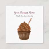 Bakkerij Pastry Chef Cupcake Maker Square Business Vierkante Visitekaartje (Voorkant)