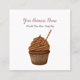 Bakkerij Pastry Chef Cupcake Maker Square Business Vierkante Visitekaartje