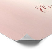 Bakkerij Pastry Chef Cupcake Roos Gold Glitter Dri Poster (Hoek)