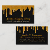Bakkerij Pastry Chef Drip Caramel Cream Visitekaartje (Voorkant / Achterkant)