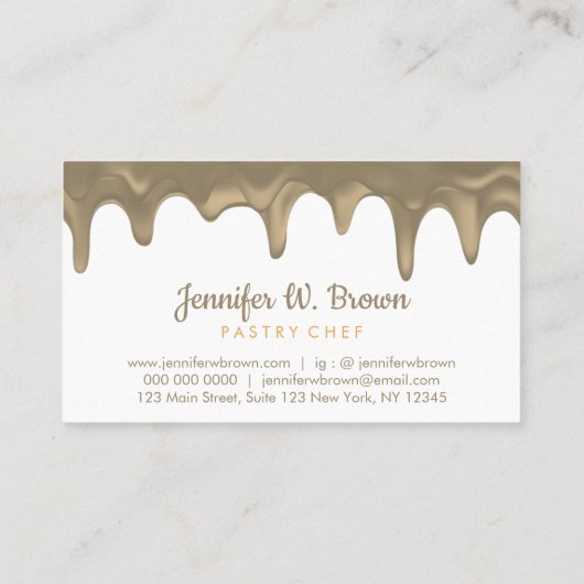 Bakkerij Pastry Chef Driving Honey Visitekaartje (Achterkant)