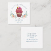 Bakkerij Pastry Chef Elegant Cupcake Baker Vierkante Visitekaartje (Voorkant / Achterkant)