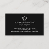 Bakkerij Pastry Chef Elegant Gold Black Stripe Visitekaartje (Achterkant)