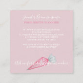 Bakkerij Pastry Chef elegant logo Vierkante Visitekaartje (Achterkant)