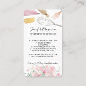 Bakkerij Pastry Chef Flower Box Visitekaartje (Achterkant)