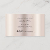 Bakkerij Pastry Chef Glitter Drift Champagne Visitekaartje (Achterkant)