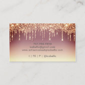 Bakkerij Pastry Chef Glitter Drift Roos Gold Visitekaartje (Achterkant)