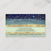 Bakkerij Pastry Chef Gold Flower glitz glazen Cake Visitekaartje (Achterkant)