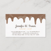 Bakkerij Pastry Chef Modern Cake Cream Dries Visitekaartje (Achterkant)