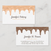 Bakkerij Pastry Chef Modern Cake Cream Dries Visitekaartje (Voorkant / Achterkant)