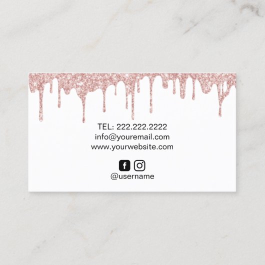 Bakkerij Pastry Chef Modern Roos Gold Drivers #2 Visitekaartje (Achterkant)