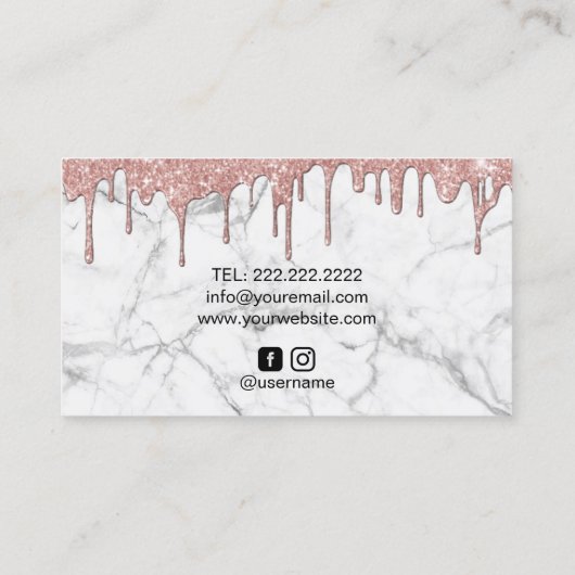 Bakkerij Pastry Chef Modern Roos Gold Drivers marm Visitekaartje (Achterkant)