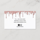 Bakkerij Pastry Chef Modern Roos Gold Drivers Visitekaartje (Achterkant)