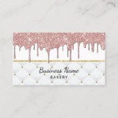 Bakkerij Pastry Chef Modern Roos Gold Drivers Visitekaartje (Voorkant)
