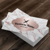Bakkerij Pastry Chef Modern Roos Gold Marble #2 Visitekaartje