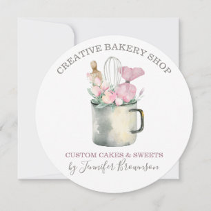 Bakkerij Pastry Chef mok Boho chic flower patisser Kaart