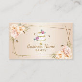 Bakkerij Pastry Chef Pearl Flower and Bees Sweet C Visitekaartje (Voorkant)