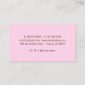 Bakkerij Pastry Chef Pink Glitter Visitekaartje (Achterkant)