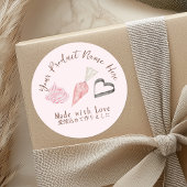 Bakkerij Pastry Chef Product Label Roze Piping Bag