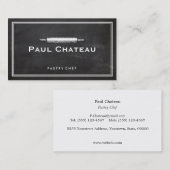 Bakkerij Pastry Chef Rolling Pin Baker Logo Visitekaartje (Voorkant / Achterkant)