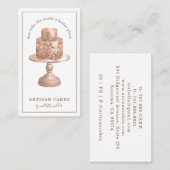 Bakkerij Pastry Chef Roos Gold Glitter Cake Visitekaartje (Voorkant / Achterkant)