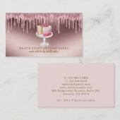 Bakkerij Pastry Chef Roos Gold Glitter Drivers Visitekaartje (Voorkant / Achterkant)