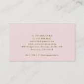 Bakkerij Pastry Chef Roos Gold Glitter Drivers Visitekaartje (Achterkant)