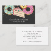 Bakkerij Pastry Chef Roze Blauw BlackBusiness Kaar Visitekaartje (Voorkant / Achterkant)