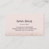 Bakkerij Pastry Chef Sweet Cake Logo Roze Glitter Visitekaartje (Achterkant)