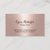 Bakkerij Pastry Chef Sweet Strawberry Roos Gold Visitekaartje (Achterkant)