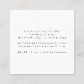 Bakkerij Pastry Chef Utils Ingrediënten Vierkante Visitekaartje (Achterkant)