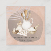 Bakkerij Pastry Chef Utils Ingredients Square Bu Vierkante Visitekaartje (Voorkant)