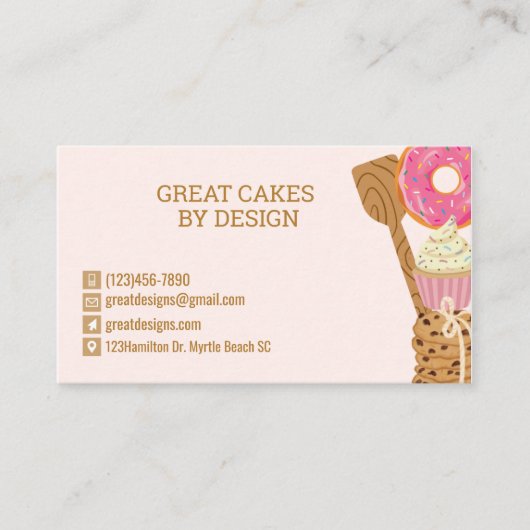 Bakkerij Pastry Chef Visitekaartje (Voorkant)