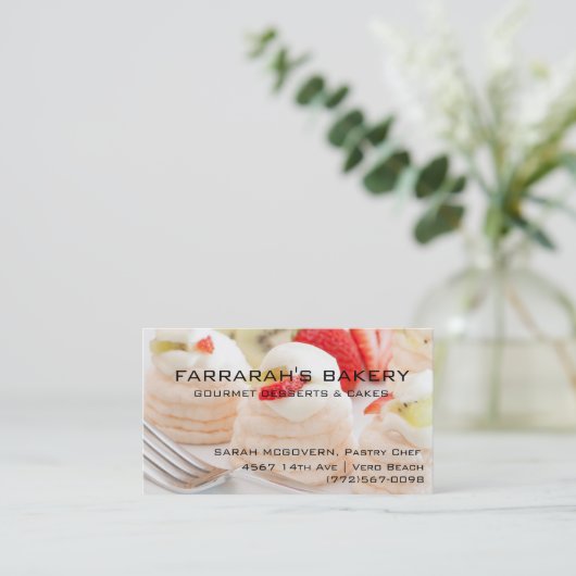 Bakkerij Pastry Chef Visitekaartje (Staand voorkant)