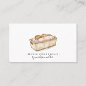 Bakkerij Pastry Chef Waterverf Baker Visitekaartje (Voorkant)